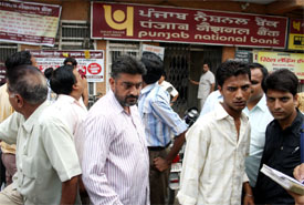 Power cuts disrupted the working of a bank in Bathinda on Monday. The customers had to wait patiently for hours to get their work done.