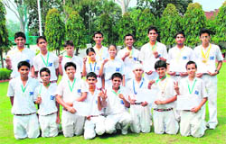 Winners after the roller skating carnival at Bhartiya Vidya Bhavan, Sector 27, Chandigarh