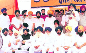 CM Parkash Singh Badal addresses a gathering.