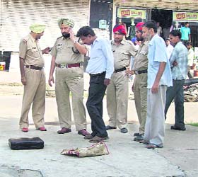 The police identify the bag at GTB Market in Khanna