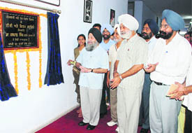 Vice-chancellor Jaspal Singh inaugurates a studio at Punjabi University, Patiala, on Wednesday.