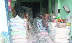 An inside view of the unit which was sealed by the police after a raid