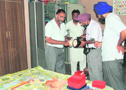 Forensic experts at the house of Subash Goyal in Ludhiana