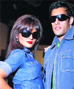 Models at the launch of Spring Summer Eyewear Collection by Rayban at a fashion show in the New Delhi on Thursday. 