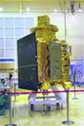 Chandrayaan-1, India's first unmanned mission to the moon, at the ISRO centre in Bangalore on Thursday.  PTI