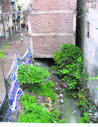 The nullah at Bhadaur House has been covered over the years.