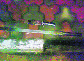 The dagger reportedly used in stabbing and the sword seized from Vishals car.