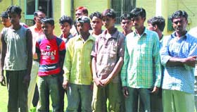 The illegal Bangladeshi nationals arrested by the East Delhi police