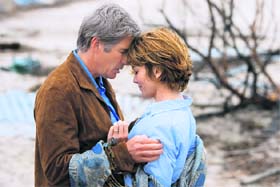 Actors Richard Gere (L) and Diane Lane in a scene from Nights In Rodanthe