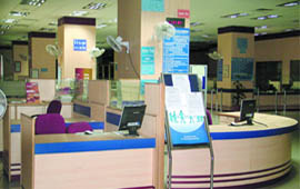 A State Bank of India branch wears a deserted look on the second day of the strike called by employees of various public sector banks under the banner of the United Forum of Unions against the central government in New Delhi 