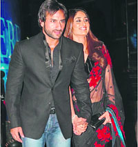 It took us two minutes to recognise the man in full-grown beard in tow with Kareena. But the guy hurriedly walking towards the reception at Taj-17 on Friday was none other than Saif Ali Khan. Sans bouncers and tight security, the duo soon disappeared into their room. Kareena has reportedly been shooting in Shimla, where she was joined by Saif, who had arrived there to surprise his lady love on her birthday.