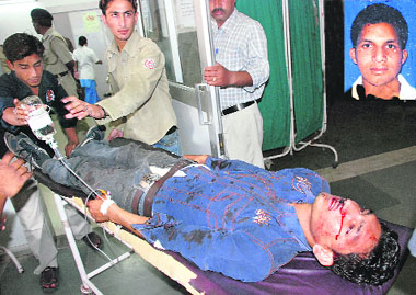Arun, a student of Government College, who was injured in a group clash in Panchkula on Saturday. Kushaal, another student (inset), who was stabbed to death.
