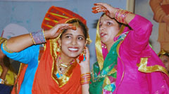 Participants of a talent search competition held at the DAV College of Education in Abohar on Sunday.