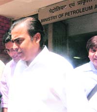 Reliance Industries chairman Mukesh Ambani comes out after meeting petroleum secretary in New Delhi