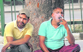 People continue to smoke openly in Chandigarh.
