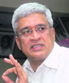 CPM general secretary Prakash Karat addresses a press conference in New Delhi 
