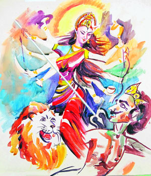 Watercolours by Sudipta Karmakar.