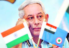 Chief of Air Staff Air Chief Marshal F.H. Major at a press conference on the 76th anniversary celebration of the IAF in New Delhi on Friday.
