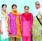 Rajbir Kaur (second from left) of Kang village in Tarn Taran with her sisters and mother.