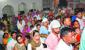 The huge rush during the Navratras at Mata Mansa Devi Temple in Panchkula. 