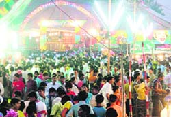 A sea of visitors during the ongoing Ramlila at Daresi Ground in Ludhiana.