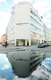 The headquarters of German bank Hypo Real Estate is shown in this picture in Munich, southern Germany. The troubled bank has got a second bailout in as many weeks, raising the total to 50 billion euros as shock waves from the US financial crisis rattled deep fault lines in Europe's banking sector