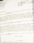 A letter of Le Corbusier to Jawaharlal Nehru, alleging delay in payment of his bills. The document is now part of the Le Corbusier Centre in Chandigarh.