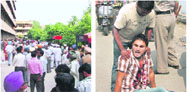 Heavy rush outside the court complex just before the shootout, Manvir Singh, victim, being taken to a hospital; the accused caught by the police and advocate Naveen Sharma, who sustained minor injuries.