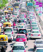 Traffic jams are a daily affair in Ludhiana.