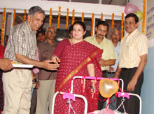 The DC of Gurgaon, Deepti Uma Shankar, inaugurates the Child Palna in Civil Hospital on Wednesday.