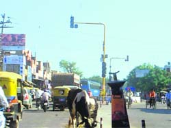 Chaos rules the roads in Jind as traffic lights installed a few months back have gone out of order. 