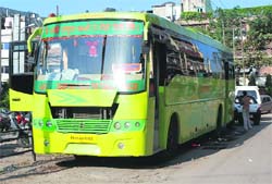 Passengers prefer private buses as they provide them with better facilities.
