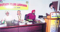Rotary Club meeting in progress in Ludhiana