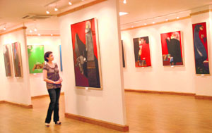 Paintings by Sanjay K. Sable on display at Artscape.