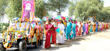 The FCC community of Abohar took out a colourful procession on Sunday to celebrate the canonisation of Blessed Alphonsa by the Pope Benedict XVI in Rome.