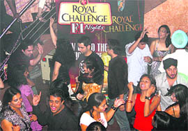 Revellers make the most of the party at Score-8.