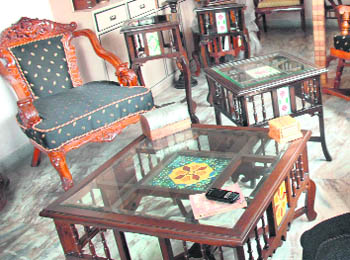 Designer furniture on display at 636, Phase 3A-Mohali