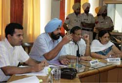 Mayor Baljit Singh Bir Behman speaks at the BMC general house meeting on Monday. 
