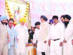 Chief Minister Parkash Singh Badal during Valmiki Parkash Utsav celebrations in Ludhiana