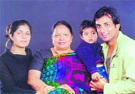 Actor Sonu Sood with his late 