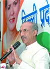 DPCC president Jai Prakash Agarwal addresses a press conference in New Delhi 