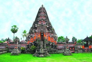 Pura Puseh, a magnificent temple in the village of Batuan, has many shrines with ornate carvings
