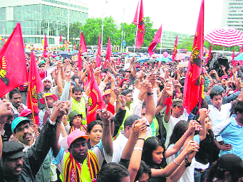 The peace process in Sri Lanka suffered a setback due to opposition to the terms of the 2002 ceasefire agreement with the LTTE