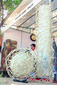 Decorations made of wood raisin