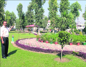 A park on the club road in Ludhiana which has been developed by residents by contributing from their own pocket.