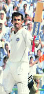 Gautam Gambhir after completing his century in the Mohali Test. 