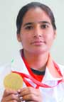 Veerpal Kaur with the gold medal.