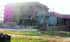 The upcoming media centre building on the CDLU campus in Sirsa.