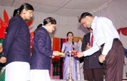 Major General A.K. Bakshi, GOC, 16 Infantry Division, inaugurating the foundation day function of the Guru Harkrishan Public School in Sriganganagar