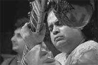 Sitar maestro, Deb Prasad Chakraborty, gives a recital at Randhawa auditorium with Avirbhav Verma on tabla in the ongoing Chandigarh Sangeet sammelan.